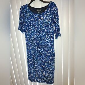 CONNECTED APPAREL plus size short sleeve ruched bodycon sheath dress sz 16